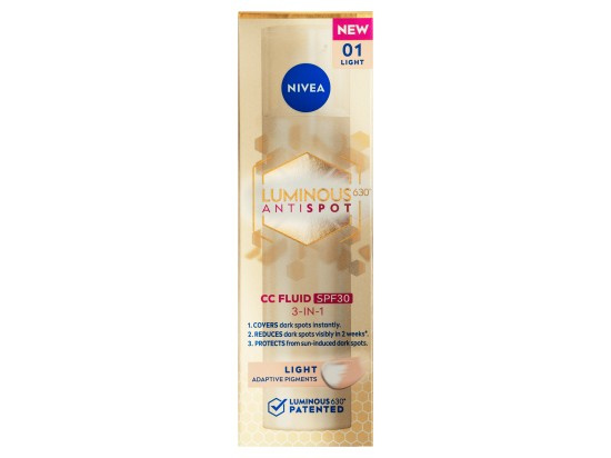 NIVEA Luminous 630 Anti Spot rozjasňující CC krém SPF 30 odstín Light 40 ml
