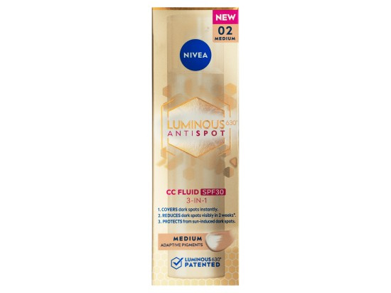 NIVEA Luminous 630 Anti Spot rozjasňující CC krém SPF 30 odstín Medium 40 ml