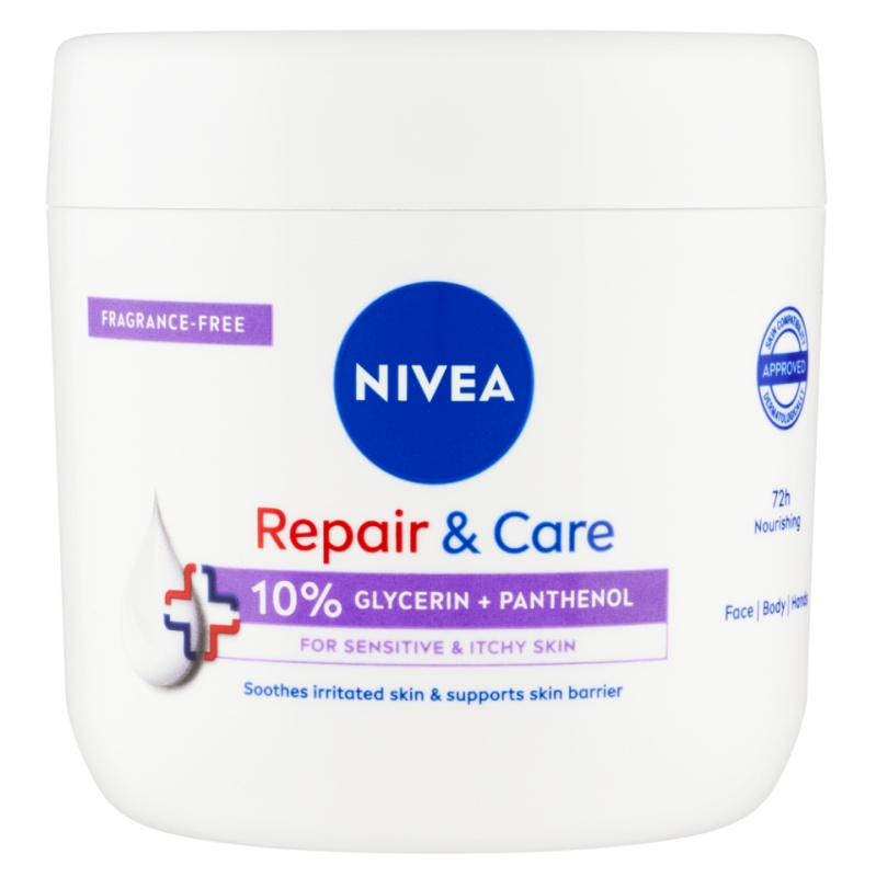 NIVEA Repair & Care Sensitive výživný regenerační krém pro suchou a citlivou pokožku 400 ml
