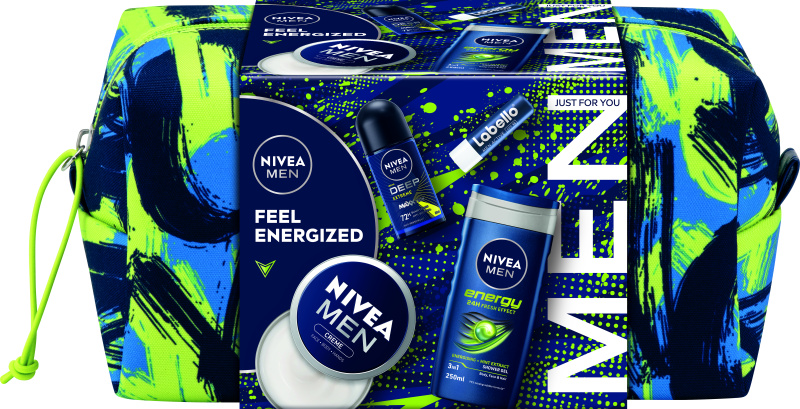 Nivea Men Bag Feel Energized 2024 dárková sada pro muže 4 ks
