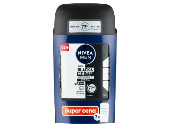 Nivea Men tuhý AP(2x50ml/bal)B&W Inv Ori