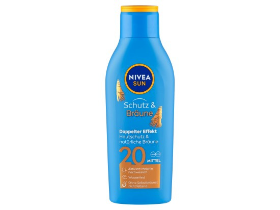 NIVEA SUN Protect & Bronze mléko na opalování podporující zhnědnutí SPF 20 200 ml