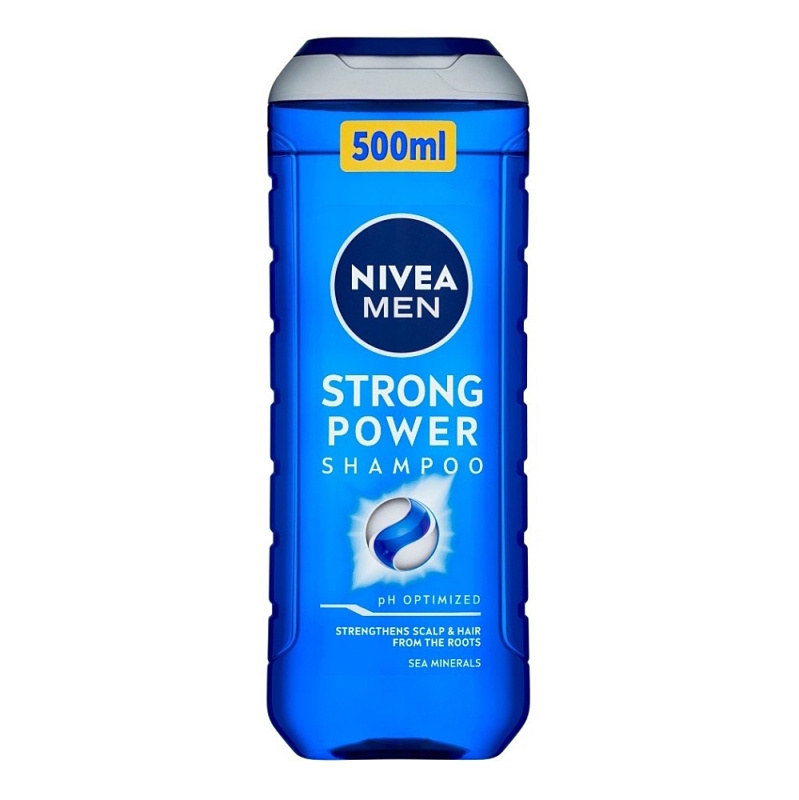 NIVEA MEN Strong Power šampon pro růst vlasů a posílení od kořínků 500 ml