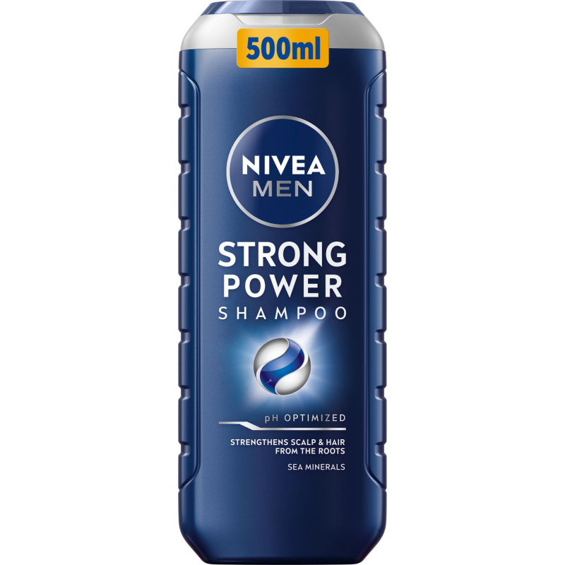 NIVEA MEN Strong Power šampon pro růst vlasů a posílení od kořínků 500 ml