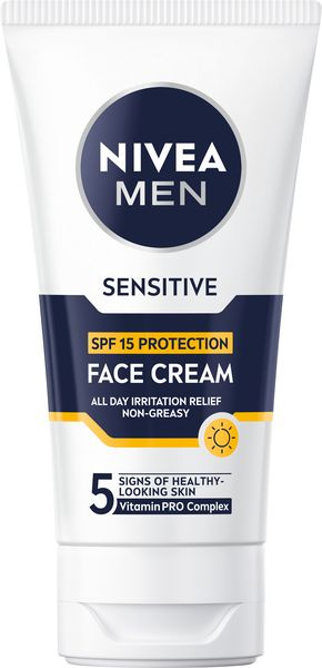 Nivea Men Sensitive ochranný pleťový krém, OF 15, 75 ml