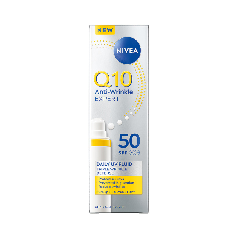 NIVEA Q10 Anti-Wrinkle ultra lehký fluid SPF 50 40 ml