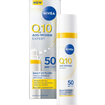 NIVEA Q10 Anti-Wrinkle ultra lehký fluid SPF 50 40 ml