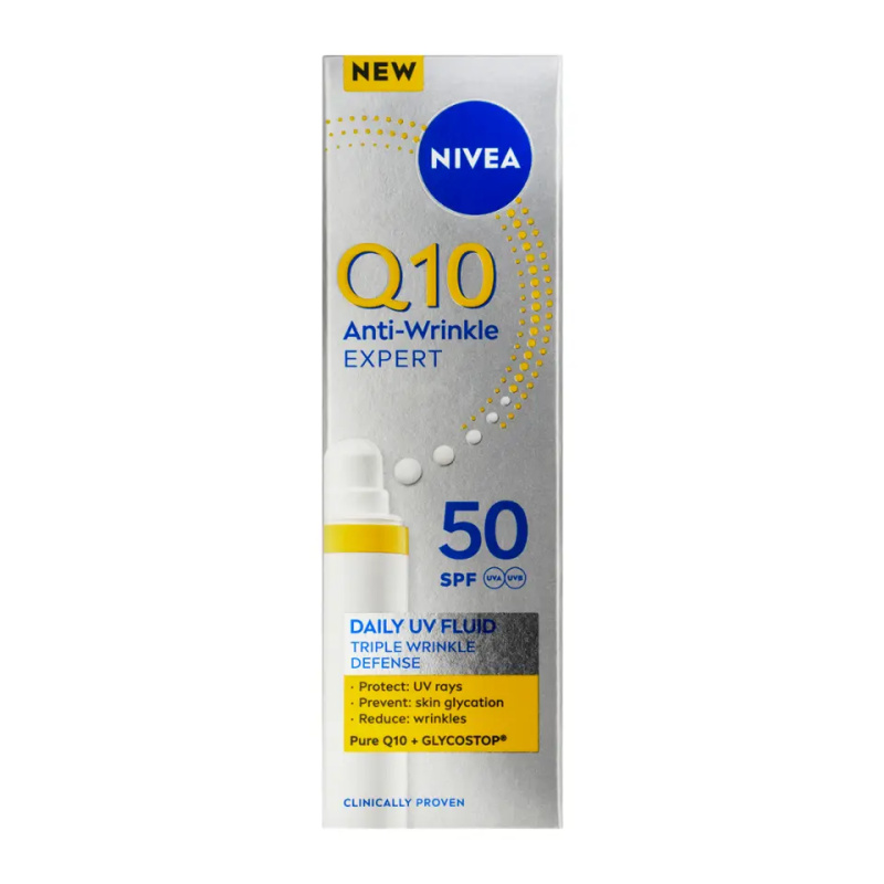 NIVEA Q10 Anti-Wrinkle ultra lehký fluid SPF 50 40 ml