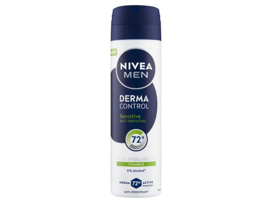 NIVEA MEN Derma Control Sensitive antiperspirant ve spreji pro citlivou pokožku 150 ml