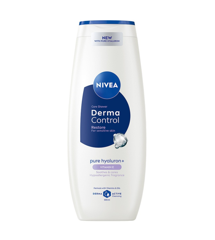 NIVEA Derma Control Restore hydratační sprchový gel s kyselinou hyaluronovou 500 ml