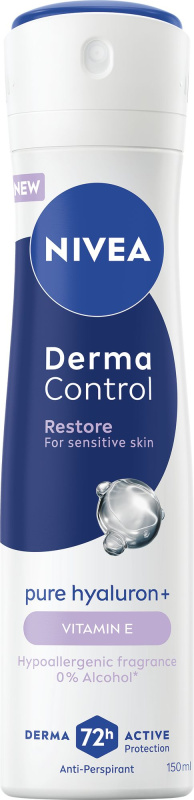NIVEA Derma Control Restore antiperspirant ve spreji pro citlivou pokožku 150 ml
