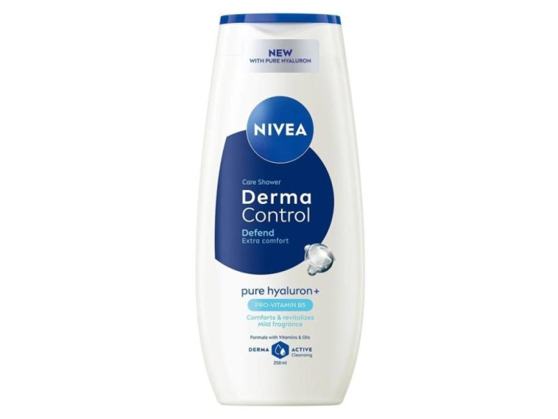 NIVEA Derma Control Defend pečující sprchový gel s kyselinou hyaluronovou 250 ml