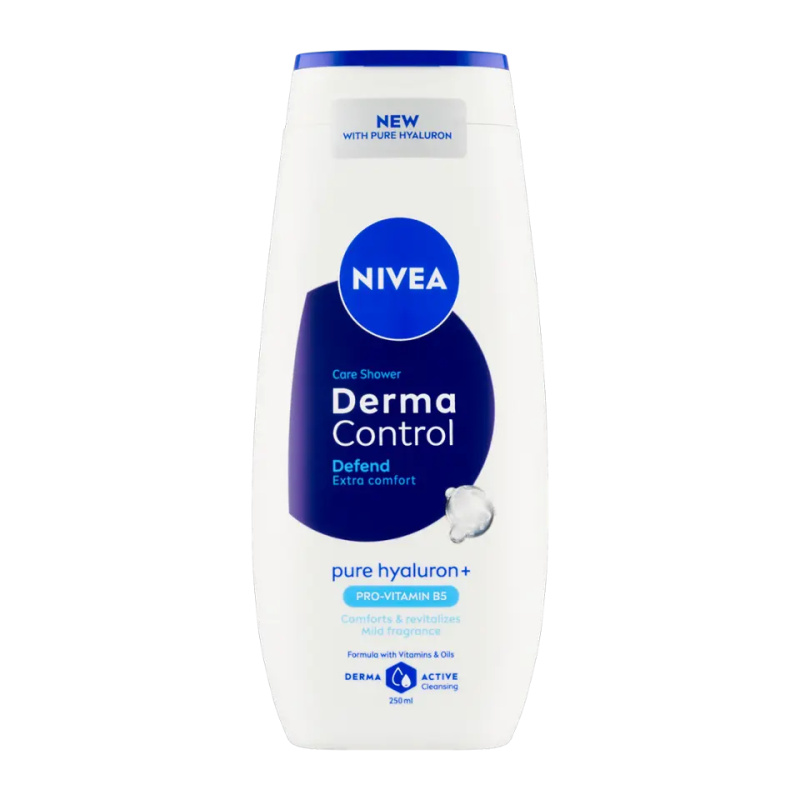 NIVEA Derma Control Defend pečující sprchový gel s kyselinou hyaluronovou 250 ml