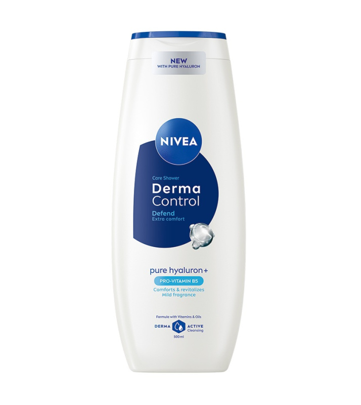 NIVEA Derma Control Defend pečující sprchový gel s kyselinou hyaluronovou 500 ml