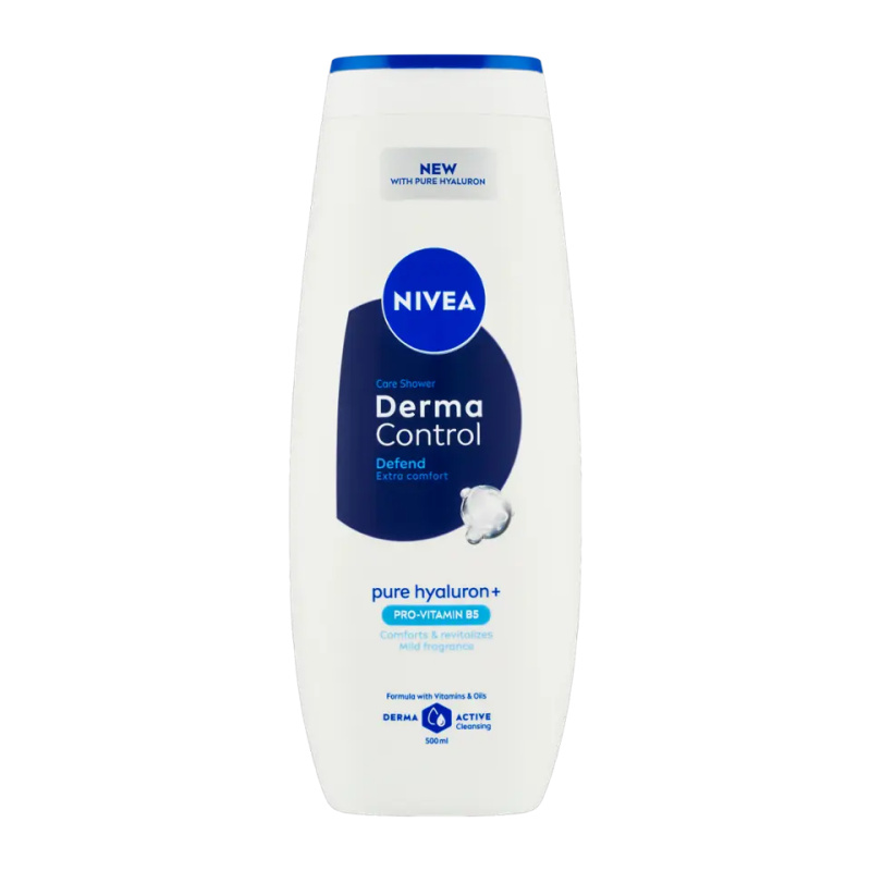 NIVEA Derma Control Defend pečující sprchový gel s kyselinou hyaluronovou 500 ml