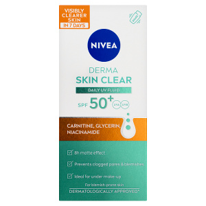 NIVEA Derma Skin Clear lehký ochranný fluid SPF 50+ 40 ml