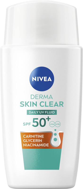 NIVEA Derma Skin Clear lehký ochranný fluid SPF 50+ 40 ml