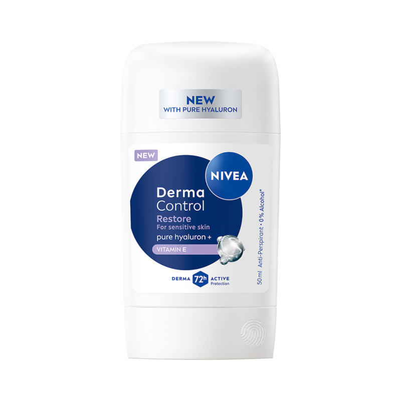 NIVEA Derma Control Restore tuhý antiperspirant pro citlivou pokožku 50 ml
