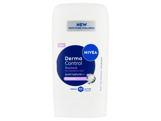 NIVEA Derma Control Restore tuhý antiperspirant pro citlivou pokožku 50 ml