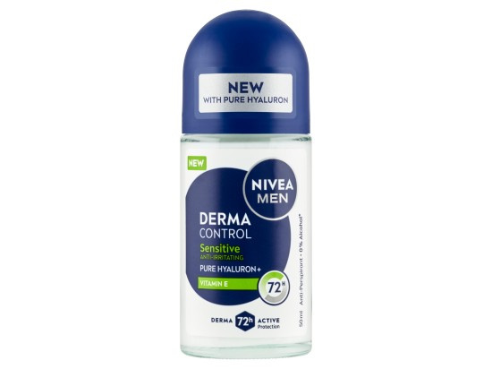 NIVEA MEN Derma Control Sensitive kuličkový antiperspirant pro citlivou pokožku 50 ml