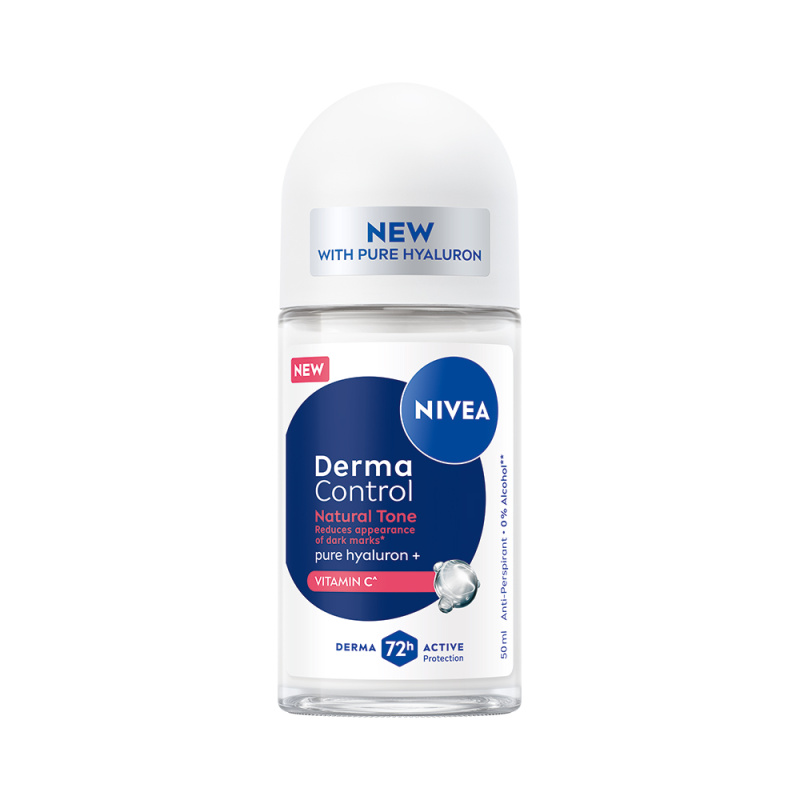 NIVEA Derma Control Natural Tone kuličkový antiperspirant proti tmavým skvrnám 50 ml