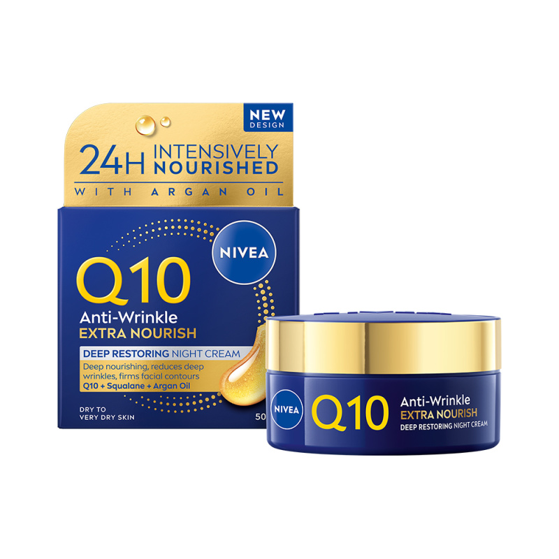 NIVEA Q10 Power výživný noční krém proti vráskám 50 ml
