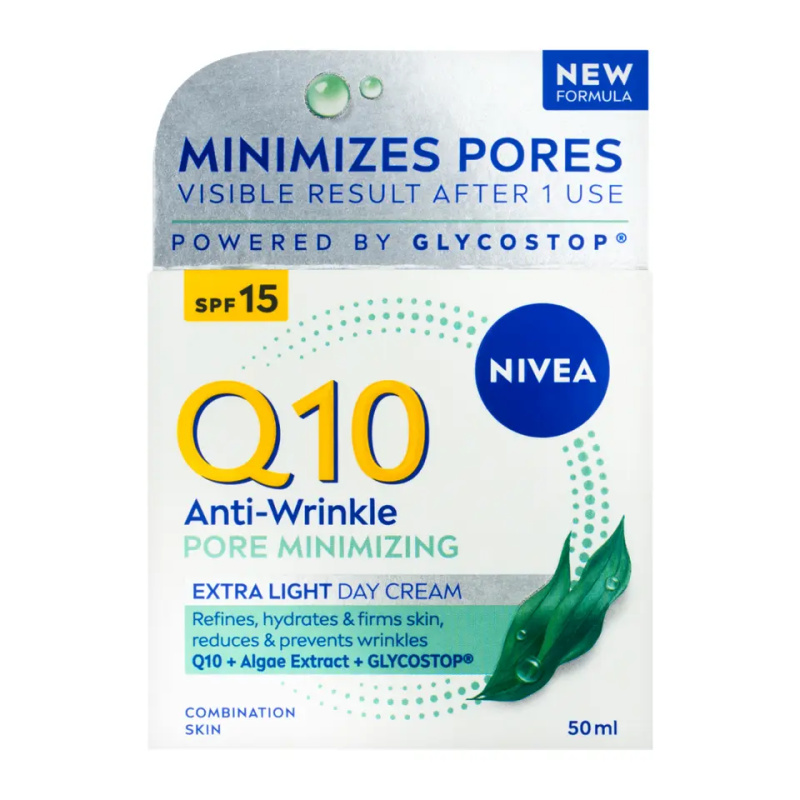 Nivea Denní krém SPF 15 Q10 Anti-Wrinkle Pore Minimizing (Day Care) 50 ml
