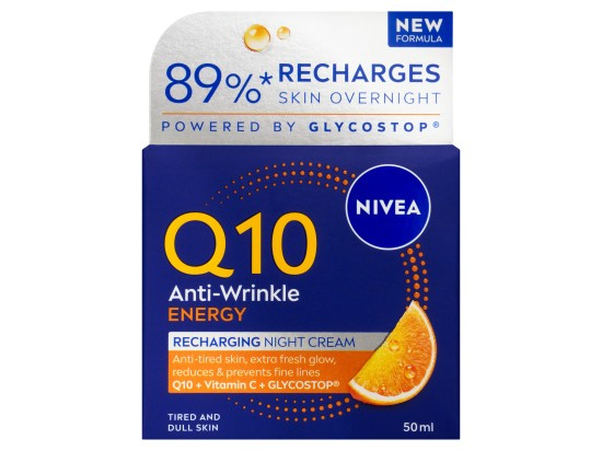 Nivea Q10 Energy Energizující noční krém proti vráskám 50 ml