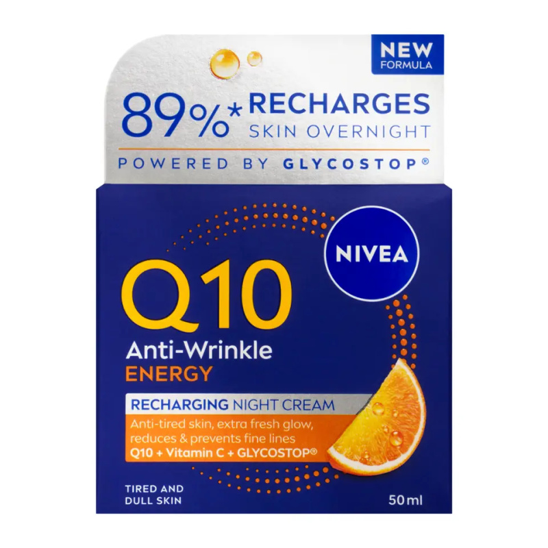 Nivea Q10 Energy Energizující noční krém proti vráskám 50 ml