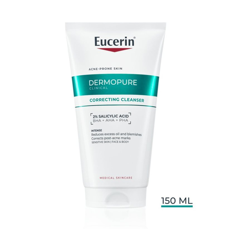 Eucerin DermoPure Clinical Correcting Cleanser exfoliační čisticí gel na obličej a tělo 150 ml