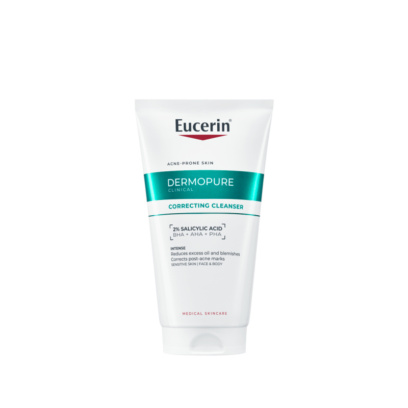 Eucerin DermoPure Clinical Correcting Cleanser exfoliační čisticí gel na obličej a tělo 150 ml
