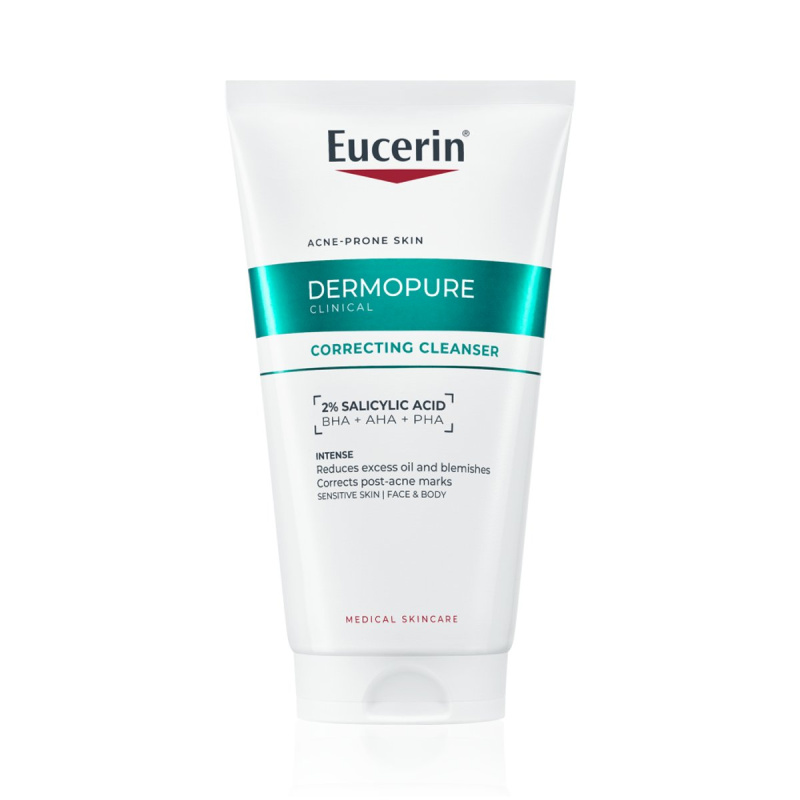 Eucerin DermoPure Clinical Correcting Cleanser exfoliační čisticí gel na obličej a tělo 150 ml
