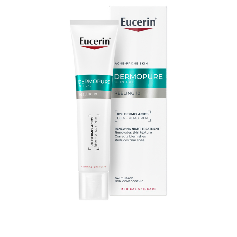 Eucerin DermoPure Clinical Peeling 10 noční peelingový krém pro problematickou pleť, akné 40 ml