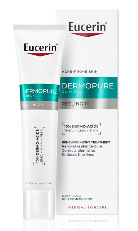 Eucerin DermoPure Clinical Peeling 10 noční peelingový krém pro problematickou pleť, akné 40 ml