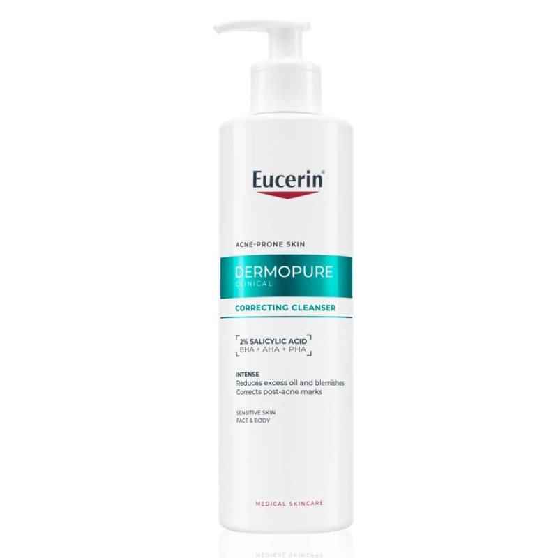 Eucerin DermoPure Clinical Correcting Cleanser exfoliační čisticí gel na obličej a tělo 400 ml