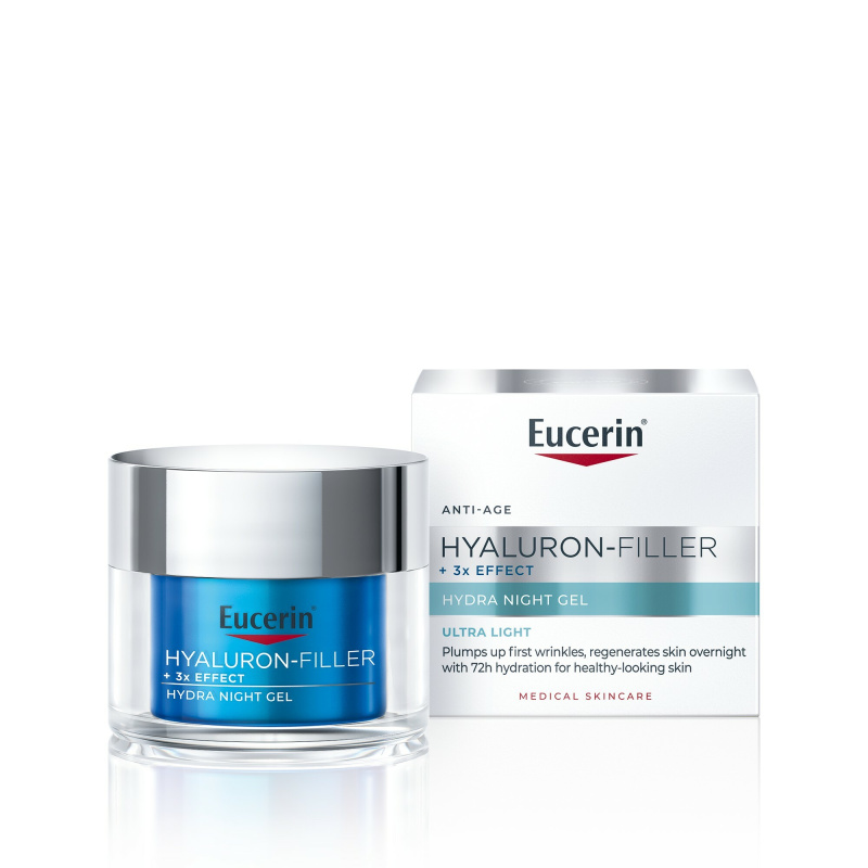 Eucerin Hyaluron-Filler + 3x Effect noční gel 50 ml