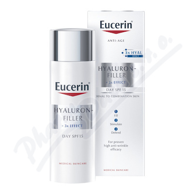 Eucerin Hyaluron-Filler + 3x Effect denní krém pro normální a smíšenou pleť 50 ml