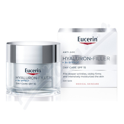 Eucerin Hyaluron-Filler + 3x Effect SPF 15 denní krém pro suchou pleť 50 ml