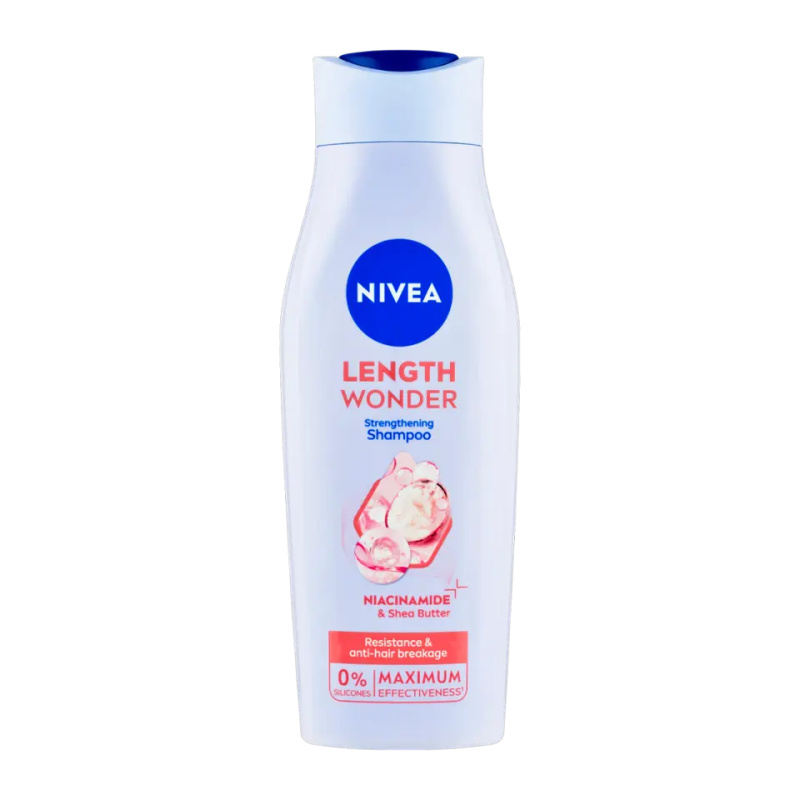 NIVEA Length Wonder posilující šampon na roztřepené konečky vlasů 400 ml