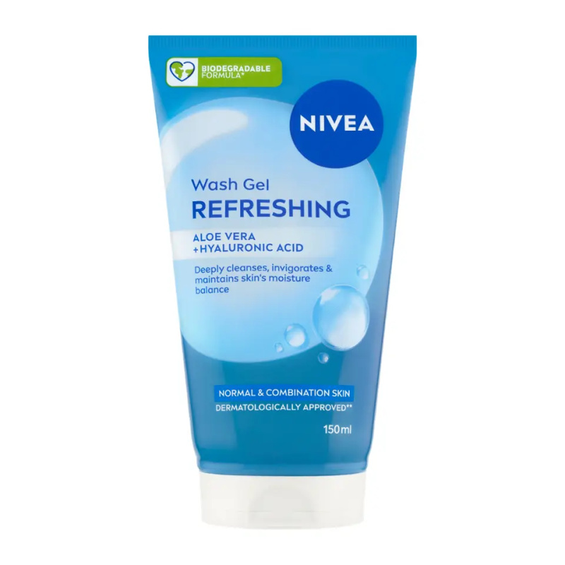NIVEA Refreshing osvěžující čisticí gel pro normální až smíšenou pleť 150 ml