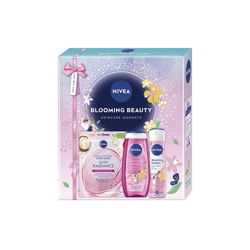 NIVEA Blooming Beauty dárková sada na tělo a obličej