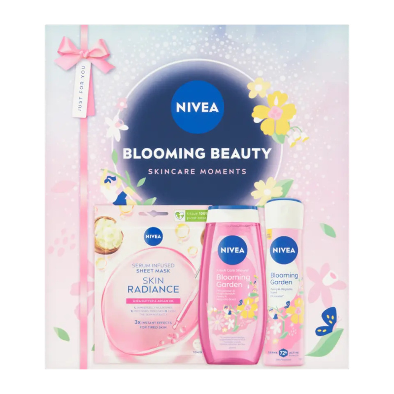 NIVEA Blooming Beauty dárková sada na tělo a obličej