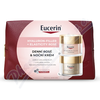 Eucerin Hyaluron-Filler + Elasticity Rosé vánoční kazeta 2x50 ml