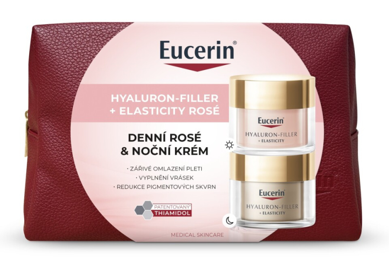 Eucerin Hyaluron-Filler + Elasticity Rosé vánoční kazeta 2x50 ml