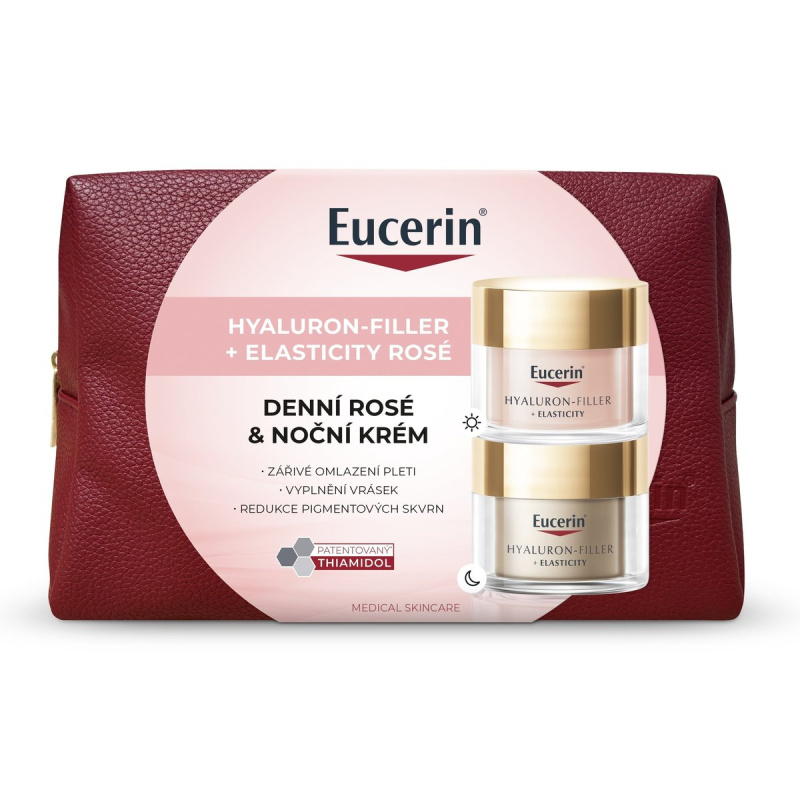 Eucerin Hyaluron-Filler + Elasticity Rosé vánoční kazeta 2x50 ml