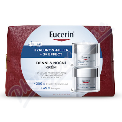 Eucerin Hyaluron-Filler + 3x Effect vánoční kazeta 2x50 ml