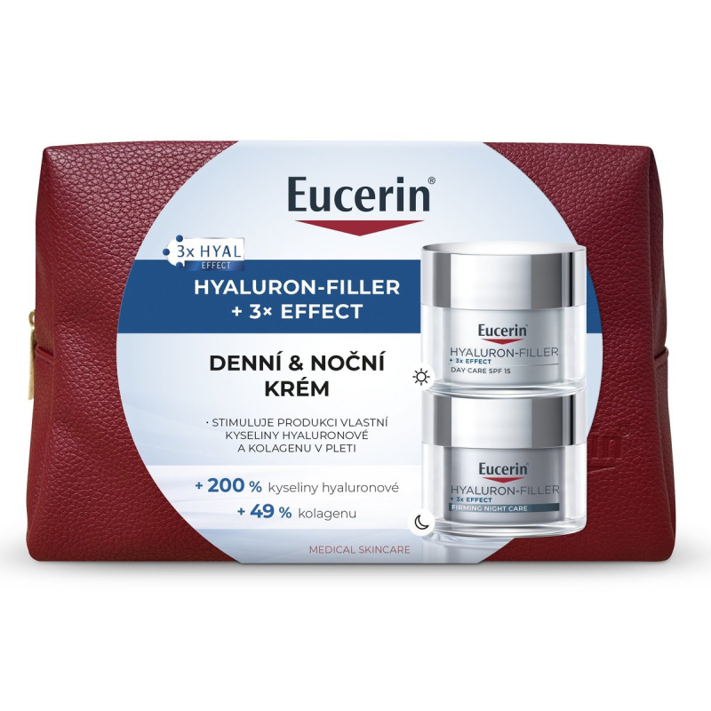 Eucerin Hyaluron-Filler + 3x Effect vánoční kazeta 2x50 ml