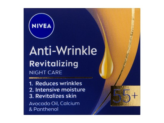 NIVEA Revitalizing obnovující noční krém proti vráskám 55+ 50 ml