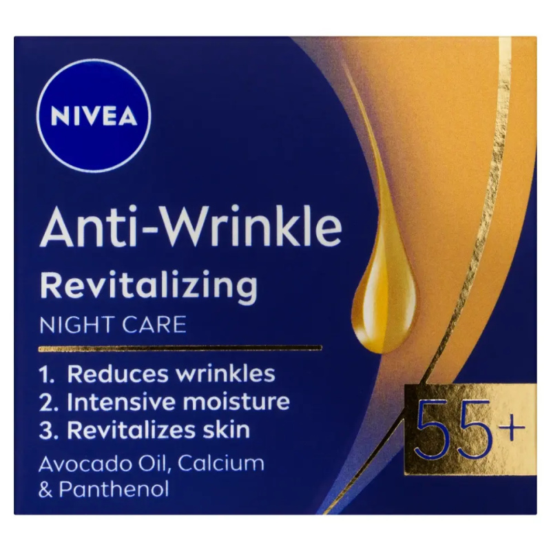 NIVEA Revitalizing obnovující noční krém proti vráskám 55+ 50 ml