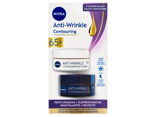 NIVEA Denní a noční krém pro zlepšení kontur (65+)  2 x 50 ml